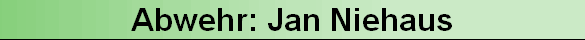 Abwehr: Jan Niehaus
